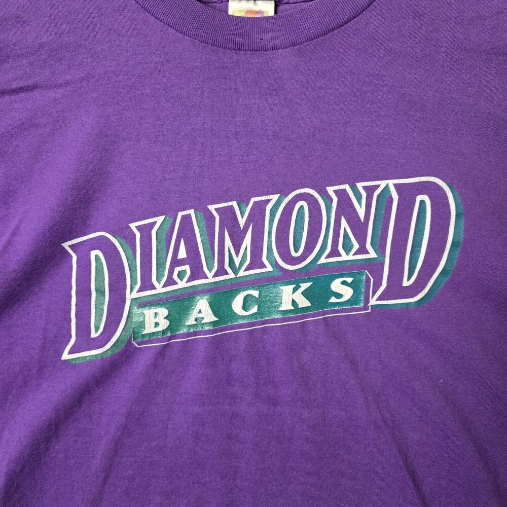 Vintage 90s Arizona Diamond Backs Baseball Fan Jersey Tee Size Large FOTL VTG - Picture 3 of 8